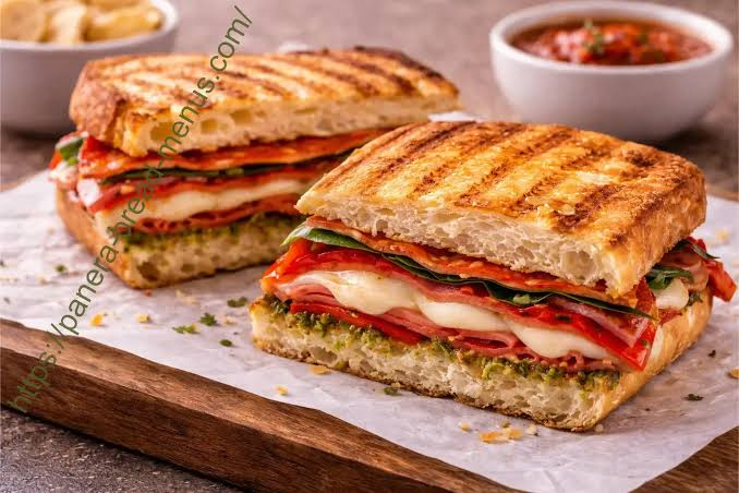 Panera Bread Toasted Frontega Chicken sandwich with updated price and calories